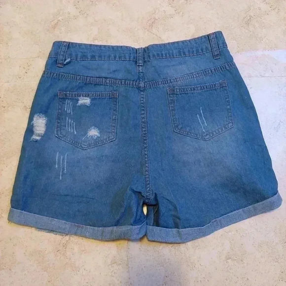 No Brand distressed Jean shorts assumed size small - Picture 2 of 6